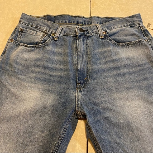 Levis Jeans Mens 38x30 Blue 505 Regular Fit Straight Medium Wash Denim Cotton - Picture 6 of 7